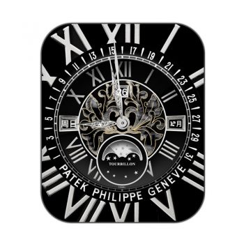 partek philippe百达翡丽黑色异域日月表盘.clock