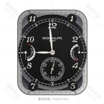 partek philippe百达翡丽黑色转盘表盘.clock