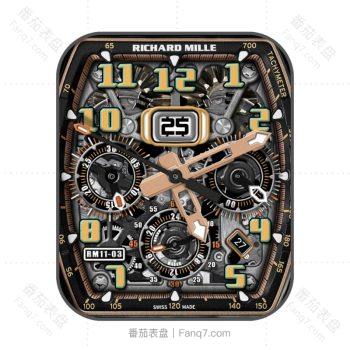 理查德米尔RICHARD MILLE黄色风暴RM1表盘.clock