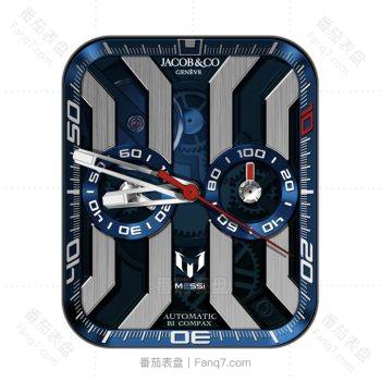 Jacob&co 杰克宝蓝色炫酷机械表盘.clock