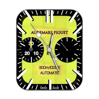 爱彼Audemars Piguet黄绿黑边表盘.clock