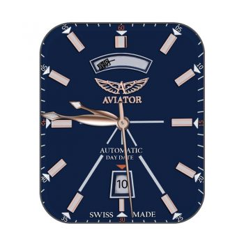 AVIATOR蓝金胸章表盘.clock