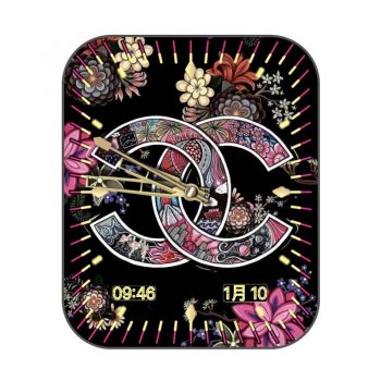 chanel香奈儿小香风花朵盛开表盘.clock