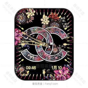 chanel香奈儿小香风花朵盛开表盘.clock