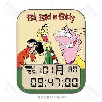 三个卡通人可爱表盘.clock