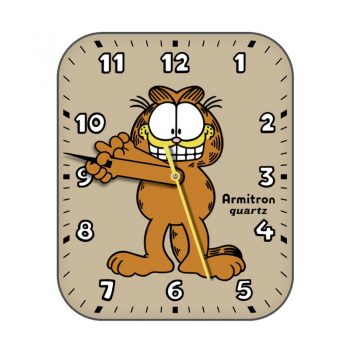 可爱的加菲猫土色背景卡通表盘.clock