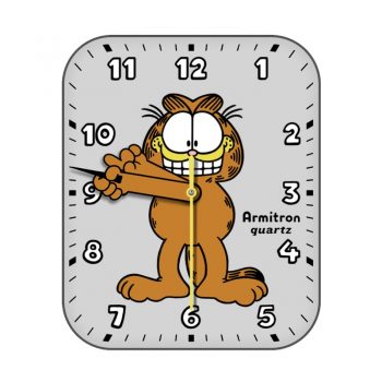 可爱加菲猫灰色背景表盘.clock