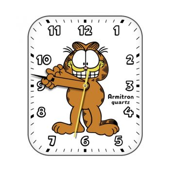 可爱加菲猫白色背景表盘.clock