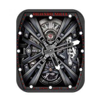 理查德米尔RICHARD MILLE手腕上的艺术品RM12-01银灰机械表盘.clock