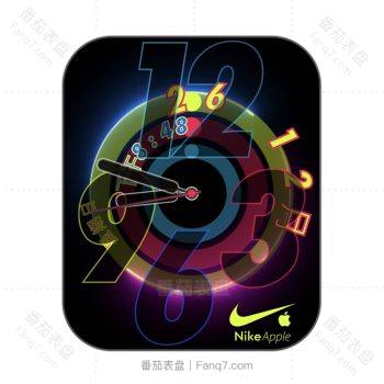 NIKE耐克黄红蓝迷幻表盘.clock