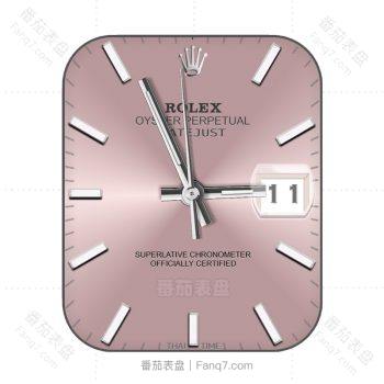 ROLEX劳力士浅粉金属盘面表盘.clock