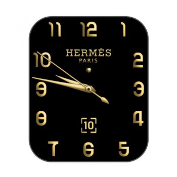 hermes爱马仕黄金字体表盘.clock