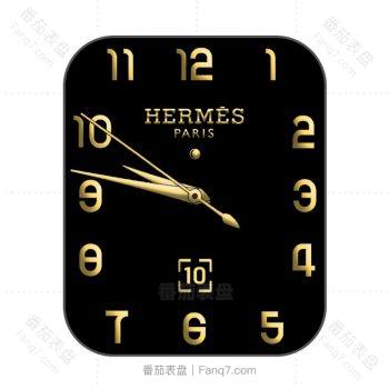 hermes爱马仕黄金字体表盘.clock
