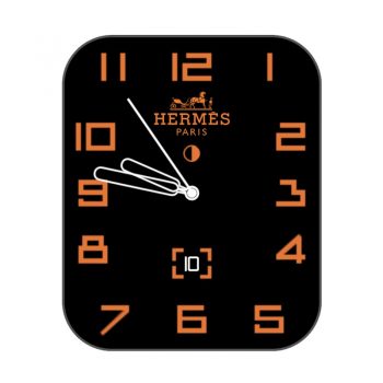 hermes爱马仕橙黑经典表盘.clock