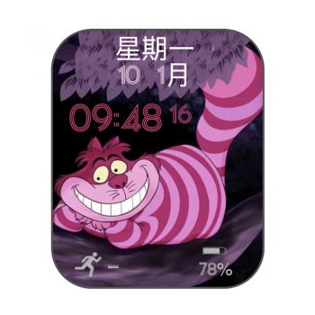 爱丽丝仙境的粉猫卡通表盘.clock