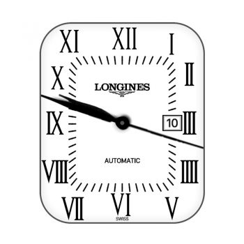 Longines浪琴简约罗马数字表盘.clock