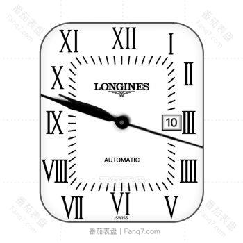 Longines浪琴简约罗马数字表盘.clock