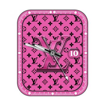 LOUIS VUITTON路易斯威登l粉红LOGO印花表盘.clock