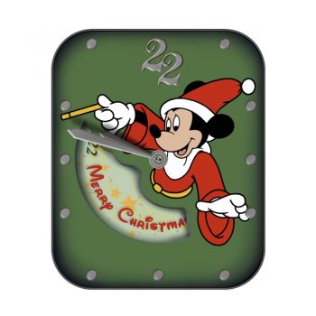 米老鼠绿色旋转迪士尼世界标语表盘.clock