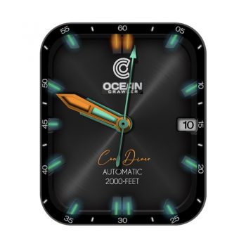 ocean炫彩绿橙荧光表盘.clock