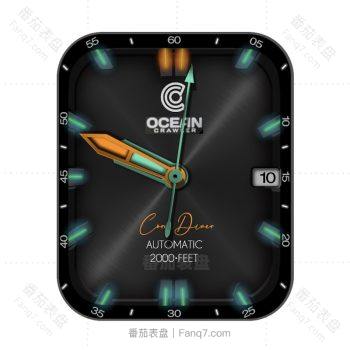 ocean炫彩绿橙荧光表盘.clock