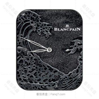宝珀Blancpain黑色镂空神奈川冲浪里表盘.clock