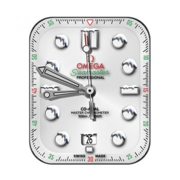 OMEGA 欧米茄白色雪积表盘.clock