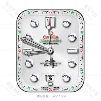 OMEGA 欧米茄白色雪积表盘.clock