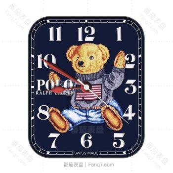 Ralph Lauren 拉夫劳伦polo bear 黑色泰迪熊.clock