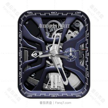 爱彼Audemars Piguet靛蓝色黑色机械表盘.clock