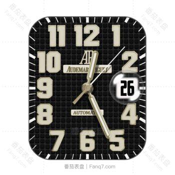 爱彼Audemars Piguet复古黑色方格大个罗马数字表盘.clock