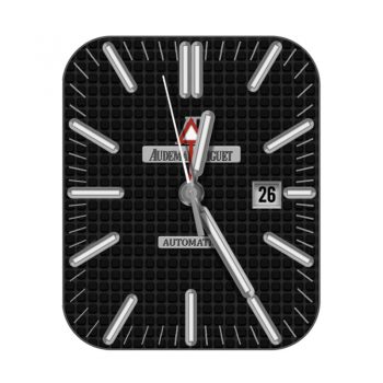 爱彼Audemars Piguet复古黑色方格白色刻度表盘.clock