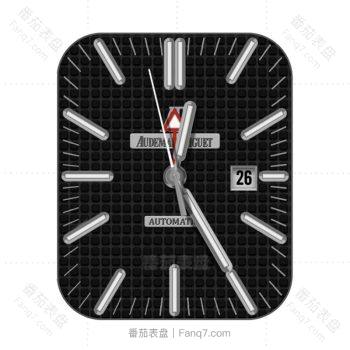 爱彼Audemars Piguet复古黑色方格白色刻度表盘.clock