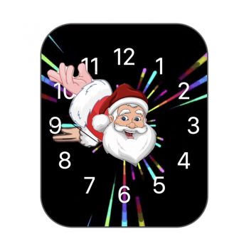 Santa 2022圣诞老人指针放射线表盘.clock