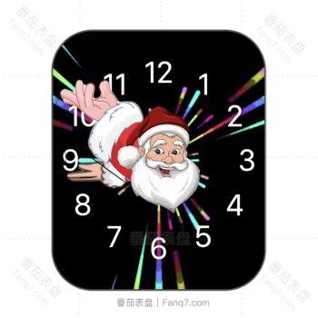 Santa 2022圣诞老人指针放射线表盘.clock