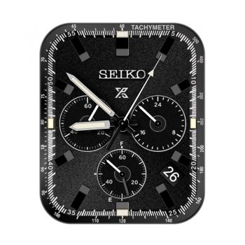 SEIKO精工黑色磨砂三盘简约表盘.clock