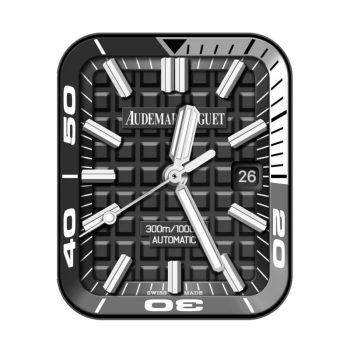 爱彼Audemars Piguet黑色方格黑白灰边表盘.clock