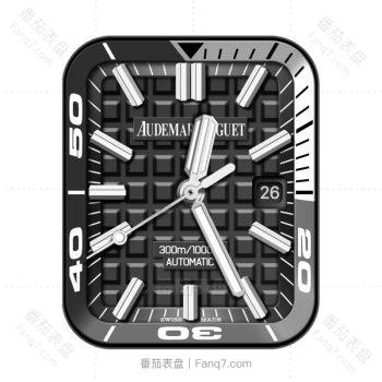 爱彼Audemars Piguet黑色方格黑白灰边表盘.clock