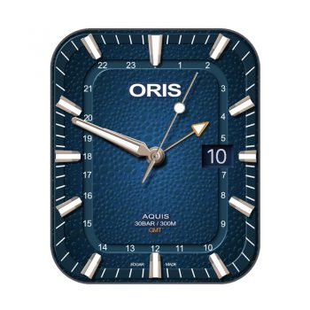 ORIS蓝色鹅卵石盘面表盘.clock