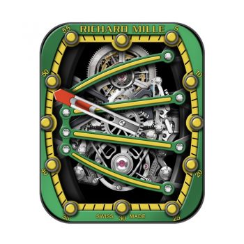 RICHARD MILLE RM-59理查德米勒黄绿高级机械表盘.clcok