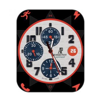 爱彼Audemars Piguet黑色外圈白色方格内圈表盘.clock