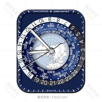 江诗丹顿(Vacheron Constantin)蓝色地球仪表盘.clock