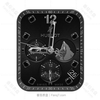HUBLTO宇舶黑色三盘表盘.clock