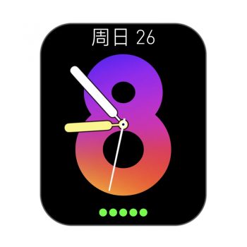 紫红简约数字表盘.clock