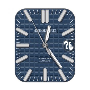 爱彼Audemars Piguet蓝色方格简约表盘.clock