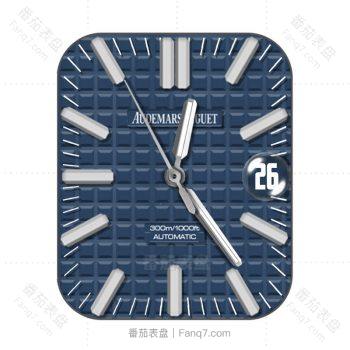 爱彼Audemars Piguet蓝色方格简约表盘.clock