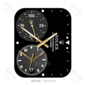 劳力士ROLEX黑色磨砂双盘表盘.clock