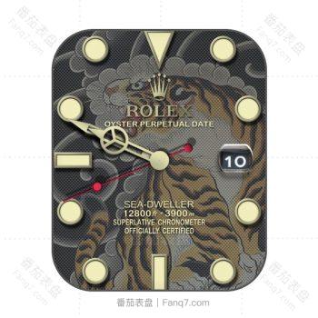 ROLEX劳力士日本浮世绘猛虎底纹表盘.clock