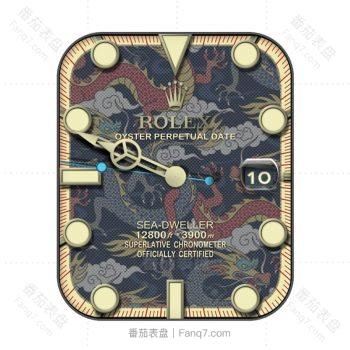 ROLEX群龙乱舞浮世绘底纹表盘.clock
