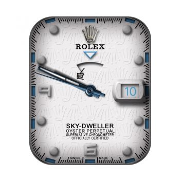 ROLEX劳力士白蓝LOGO浮雕满屏表盘.clock